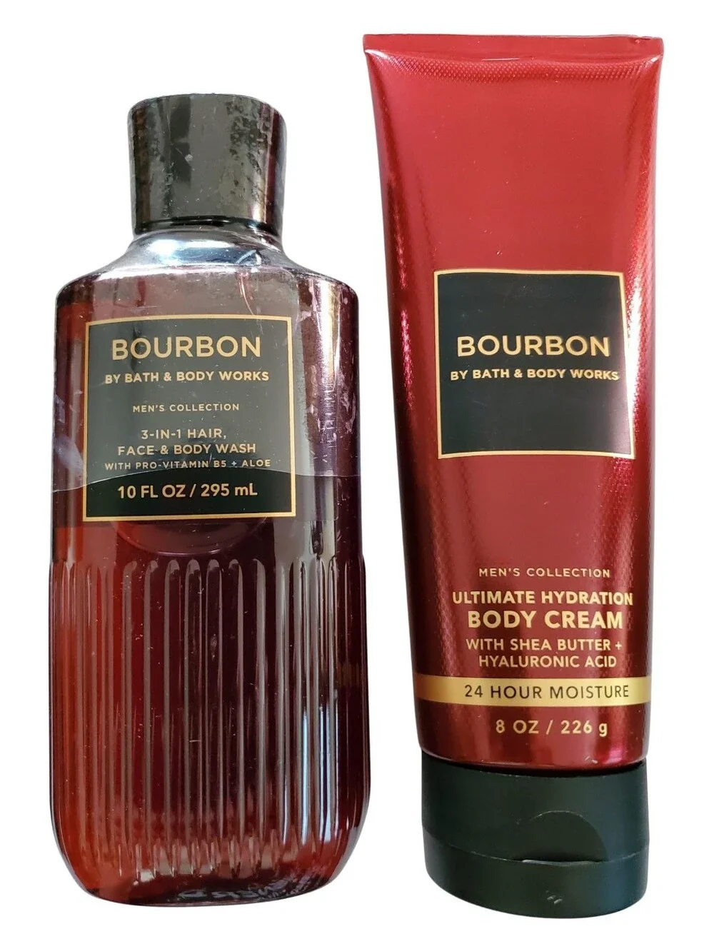 Bath & Body Works Men’s Bourbon 3-in-1 Hair, Face & Body Wash & Body Cream Set